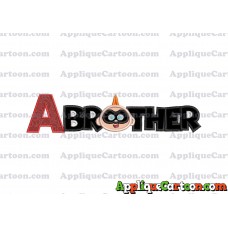 Brother Jack Jack Parr The Incredibles Applique Embroidery Design With Alphabet A