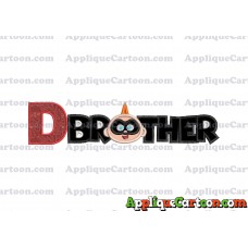 Brother Jack Jack Parr The Incredibles Applique Embroidery Design With Alphabet D