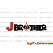 Brother Jack Jack Parr The Incredibles Applique Embroidery Design With Alphabet J