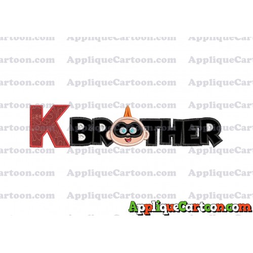 Brother Jack Jack Parr The Incredibles Applique Embroidery Design With Alphabet K