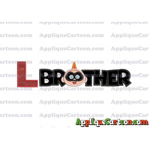 Brother Jack Jack Parr The Incredibles Applique Embroidery Design With Alphabet L