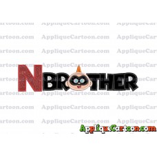 Brother Jack Jack Parr The Incredibles Applique Embroidery Design With Alphabet N