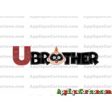 Brother Jack Jack Parr The Incredibles Applique Embroidery Design With Alphabet U