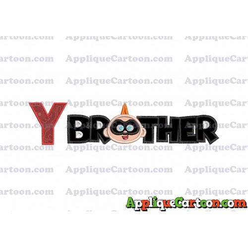 Brother Jack Jack Parr The Incredibles Applique Embroidery Design With Alphabet Y