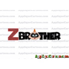 Brother Jack Jack Parr The Incredibles Applique Embroidery Design With Alphabet Z