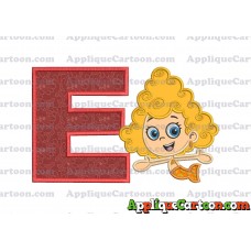 Bubble Guppies Deema Applique Embroidery Design 01 With Alphabet E