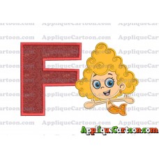 Bubble Guppies Deema Applique Embroidery Design 01 With Alphabet F