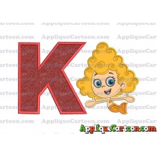 Bubble Guppies Deema Applique Embroidery Design 01 With Alphabet K