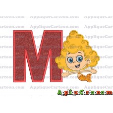 Bubble Guppies Deema Applique Embroidery Design 01 With Alphabet M