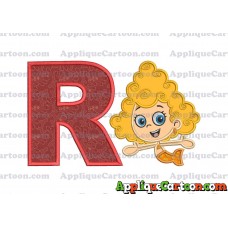 Bubble Guppies Deema Applique Embroidery Design 01 With Alphabet R