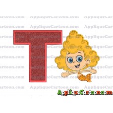 Bubble Guppies Deema Applique Embroidery Design 01 With Alphabet T