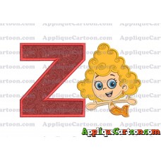 Bubble Guppies Deema Applique Embroidery Design 01 With Alphabet Z