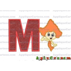 Bubble Guppies Deema Applique Embroidery Design 02 With Alphabet M
