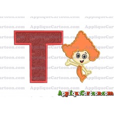 Bubble Guppies Deema Applique Embroidery Design 02 With Alphabet T