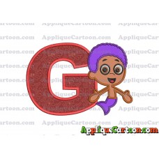 Bubble Guppies Goby Applique Embroidery Design With Alphabet G