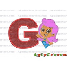 Bubble Guppies Molly Applique Embroidery Design With Alphabet G