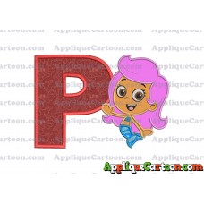 Bubble Guppies Molly Applique Embroidery Design With Alphabet P