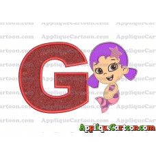 Bubble Guppies Oona Applique Embroidery Design With Alphabet G