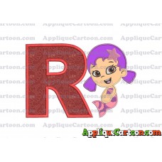 Bubble Guppies Oona Applique Embroidery Design With Alphabet R
