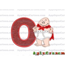 Captain Underpants Applique 02 Embroidery Design With Alphabet O