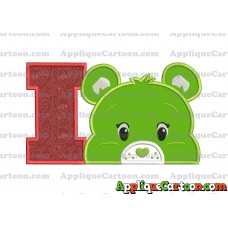 Care Bear Head Applique Embroidery Design With Alphabet I