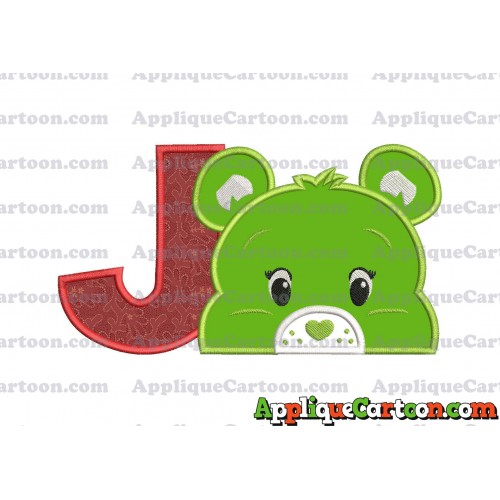 Care Bear Head Applique Embroidery Design With Alphabet J