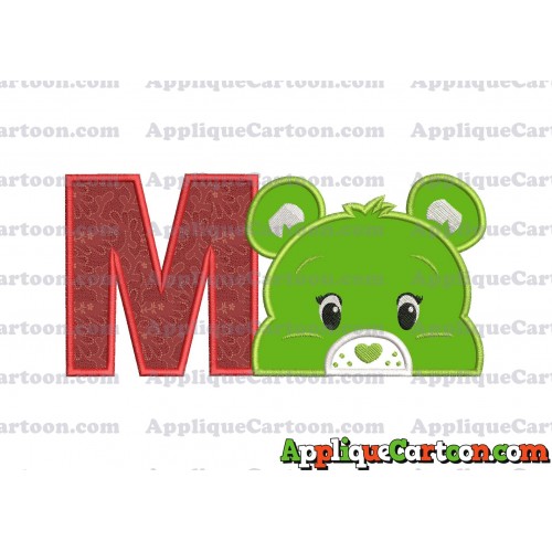 Care Bear Head Applique Embroidery Design With Alphabet M