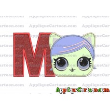 Cat Lol Surprise Dolls Head Applique Embroidery Design With Alphabet M