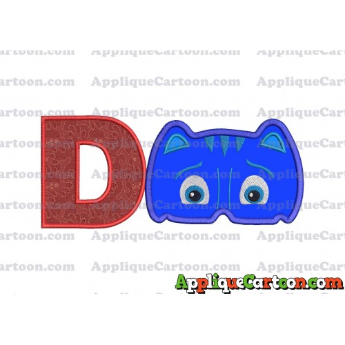 Catboy Pj Masks 01 Applique Embroidery Design With Alphabet D