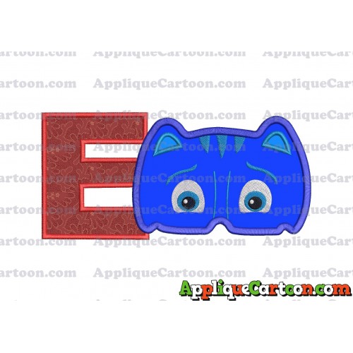 Catboy Pj Masks 01 Applique Embroidery Design With Alphabet E