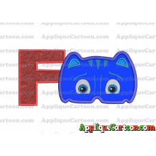 Catboy Pj Masks 01 Applique Embroidery Design With Alphabet F