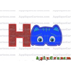 Catboy Pj Masks 01 Applique Embroidery Design With Alphabet H