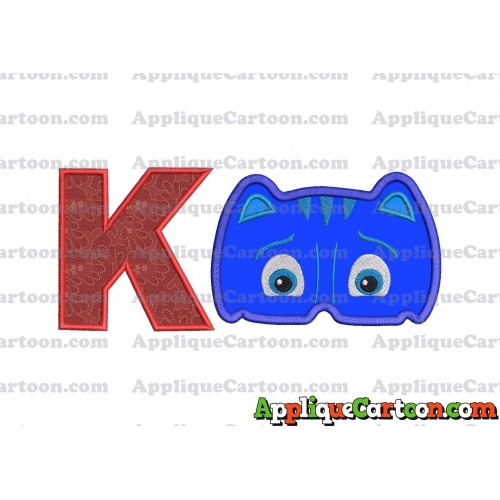 Catboy Pj Masks 01 Applique Embroidery Design With Alphabet K