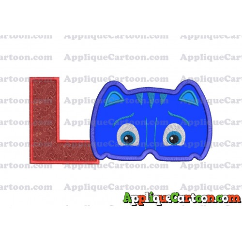 Catboy Pj Masks 01 Applique Embroidery Design With Alphabet L