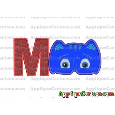 Catboy Pj Masks 01 Applique Embroidery Design With Alphabet M
