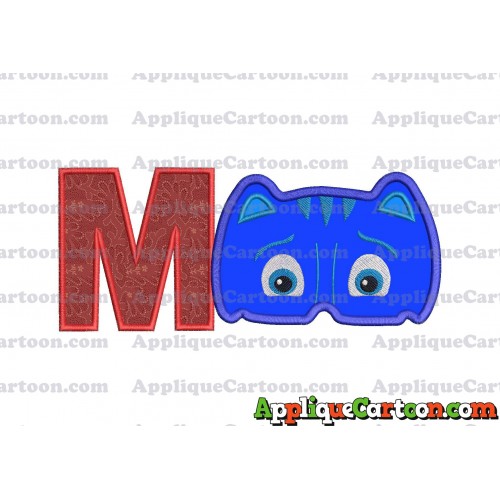 Catboy Pj Masks 01 Applique Embroidery Design With Alphabet M