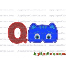 Catboy Pj Masks 01 Applique Embroidery Design With Alphabet Q