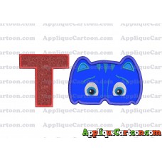 Catboy Pj Masks 01 Applique Embroidery Design With Alphabet T