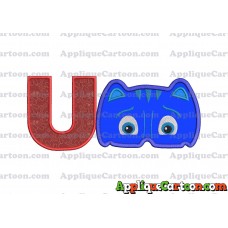 Catboy Pj Masks 01 Applique Embroidery Design With Alphabet U