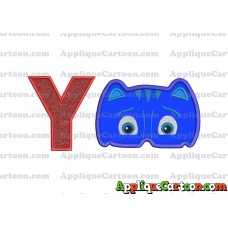 Catboy Pj Masks 01 Applique Embroidery Design With Alphabet Y