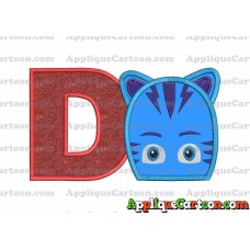 Catboy Pj Masks 02 Applique Embroidery Design With Alphabet D
