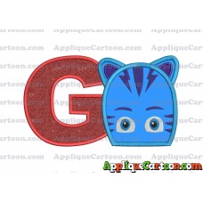 Catboy Pj Masks 02 Applique Embroidery Design With Alphabet G