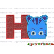 Catboy Pj Masks 02 Applique Embroidery Design With Alphabet H