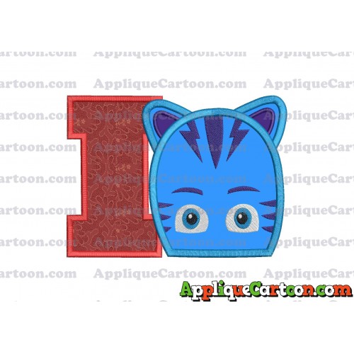 Catboy Pj Masks 02 Applique Embroidery Design With Alphabet I