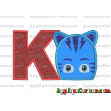 Catboy Pj Masks 02 Applique Embroidery Design With Alphabet K