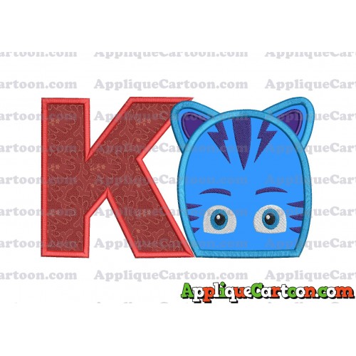 Catboy Pj Masks 02 Applique Embroidery Design With Alphabet K