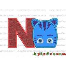 Catboy Pj Masks 02 Applique Embroidery Design With Alphabet N