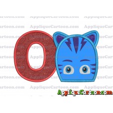 Catboy Pj Masks 02 Applique Embroidery Design With Alphabet O