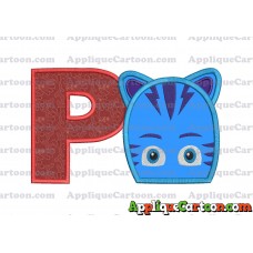 Catboy Pj Masks 02 Applique Embroidery Design With Alphabet P