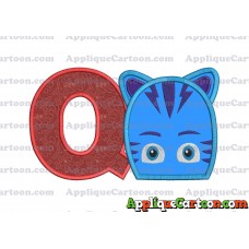 Catboy Pj Masks 02 Applique Embroidery Design With Alphabet Q
